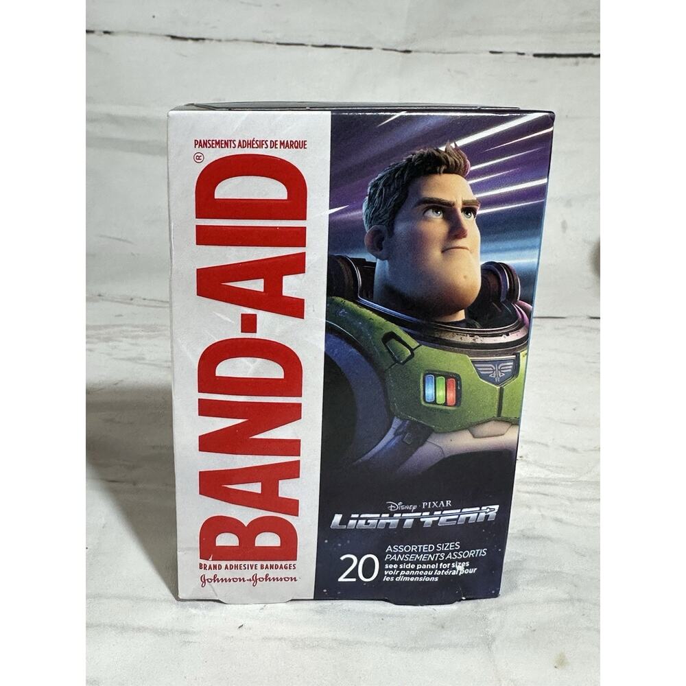 3 Pack Band-Aid Brand Bandages, Disney/Pixar Buzz Lightyear Assorted Sizes 20 ct